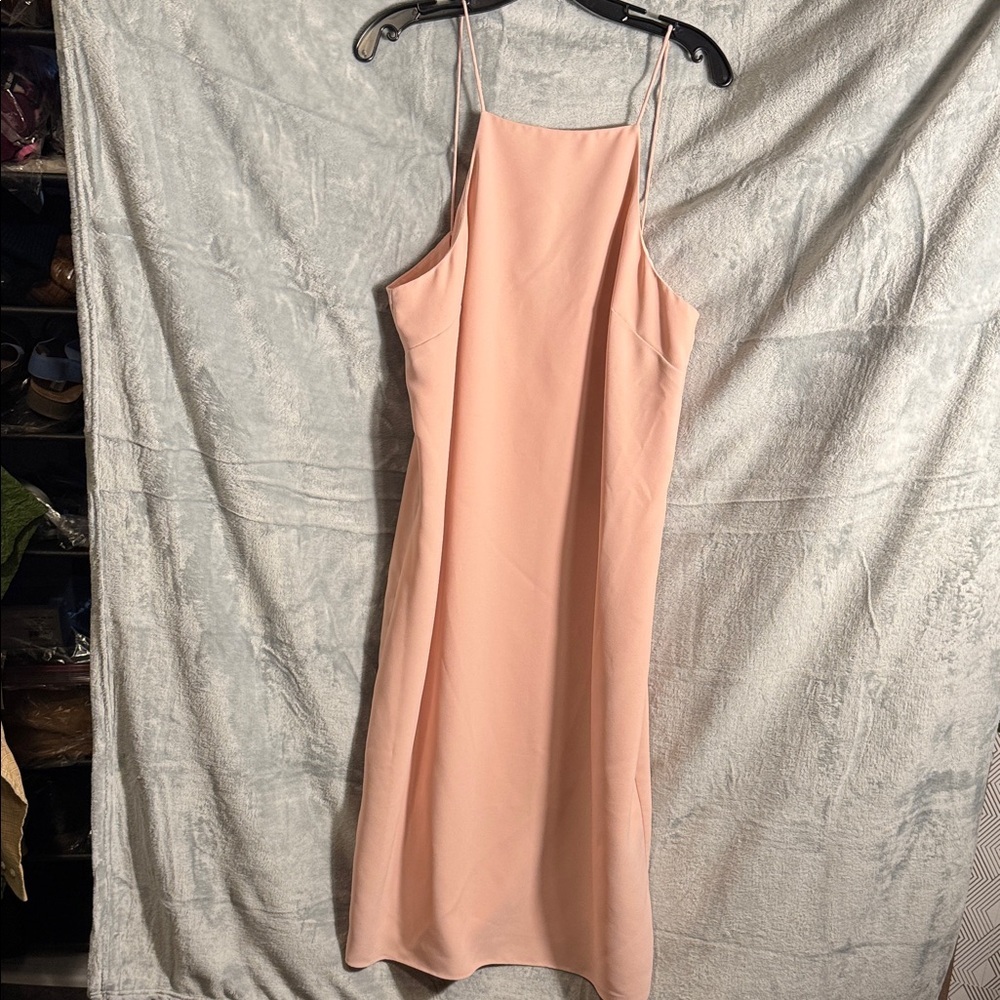 Sam Edelman Strapless Dress light pink‎ midi l size 14 slip dress style lined